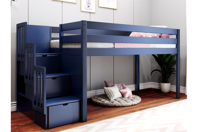 Bedlington loft deals bed with shelves